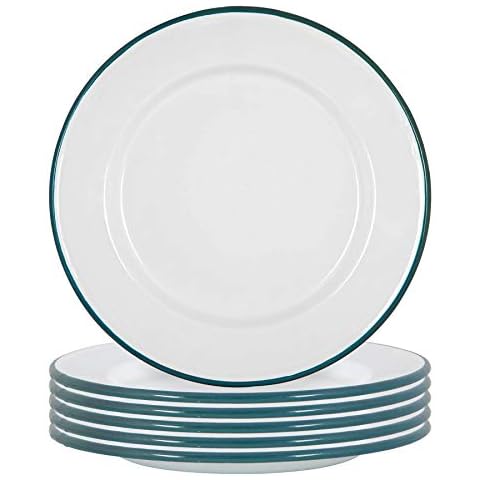 Argon Tableware Enamel Dinner Plates Set Cover