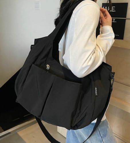 Women's Tote Bag Casual Shoulder Handbag Multi-Pocket Large Capacity Ladies Canvas Tote Dumpling Bag for Work Travel4