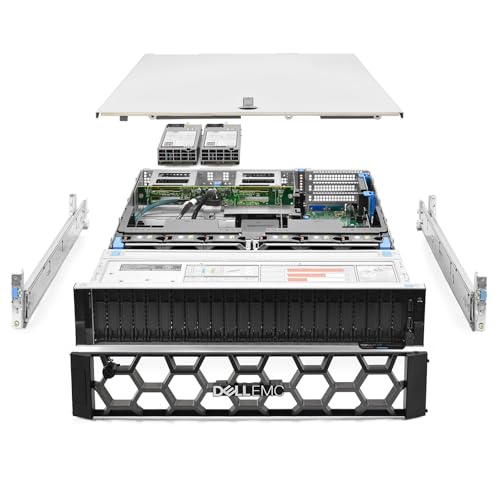 Dell PowerEdge R740xd Server 2.10Ghz 56-Core 384GB 24x 1.2TB 2X 960GB SAS SSD (Renewed)