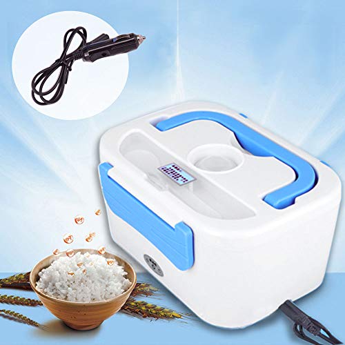 Wang-Data Portable 12V Car Use Electric Heating Lunch Box Bento Meal Heater Food Warmer 45W Blue