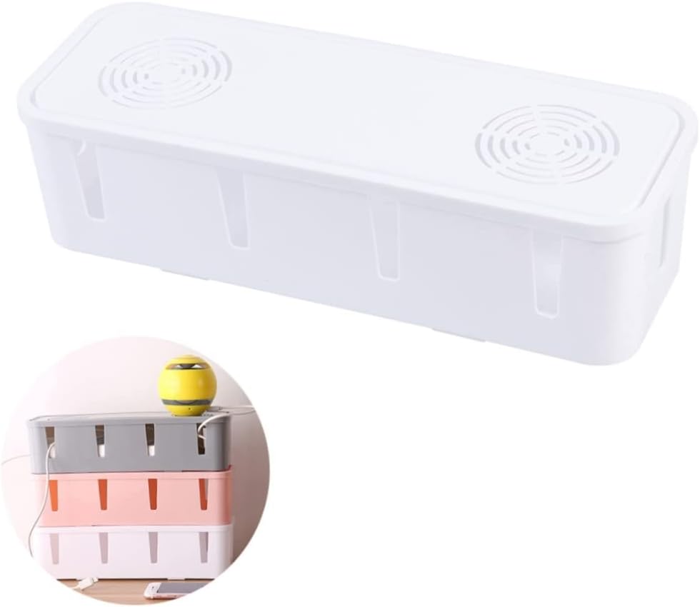 2pcs Wire Cord Holder Power Strip Storage Box Socket Safety Organizer Emission Boys and Girls Safe Space Saving Cable Management