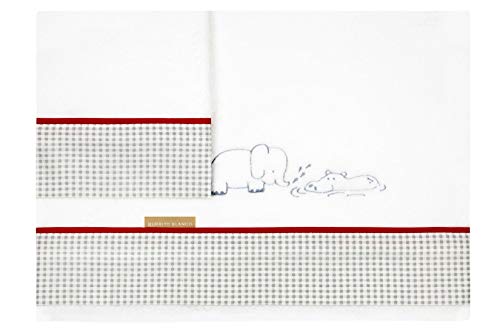 BURRITO BLANCO Drap Plat, Plastique, Gris, Mini cuna de 50 cm Cover