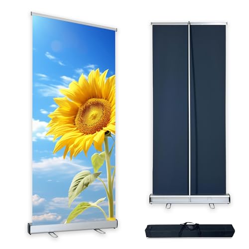 Retractable Roll-Up Banner Stand 33x80