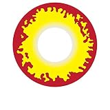 Matlens – Crazy Fun Motiv Farbige Kontaktlinsen SF-74 rot gelb 2 Linsen 1 Kontaktlinsenbehälter 1 Pflegemittel 50ml