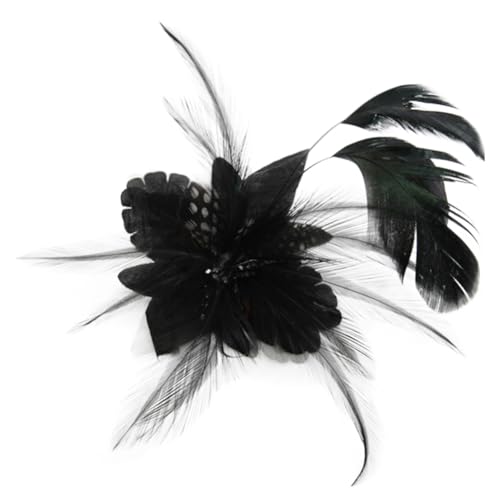 Image of Multi-function Feather Flower Brooch Pins & Hair Clips for Women Girls Corsage Brooch Party Ceremony Accessories Dance Banquet Pins Headdress