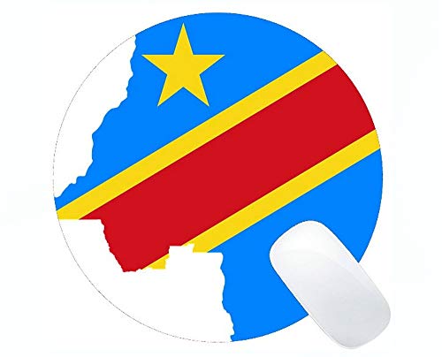 Tapis de souris rond personnalisé République démocratique du Congo US0460