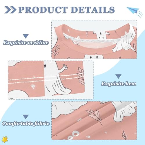 Cute Ghosts Kids Bathing Suit Sun Protection Summer Clothes Swimwear Beach Tops 3T3