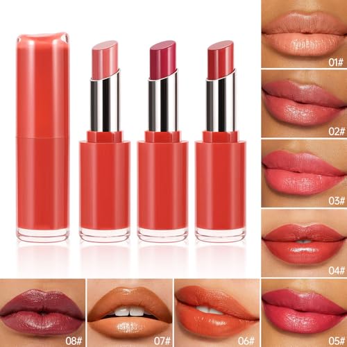 Image of Matte Creamy Lipstick for Women, Long Lasting Waterproof Velvet Lipstick, Lip Stick Crayon Buildable Blendable Creamy Color, Moisturizing Longwear Lip Makeup 01#