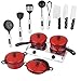 Produktbild Sharplace 13 pcs Kinder Kunststoff Kochgeschirr Kochen Spielzeug Satz - Löffel / Messer / pan / Pot / Gasherd, usw.