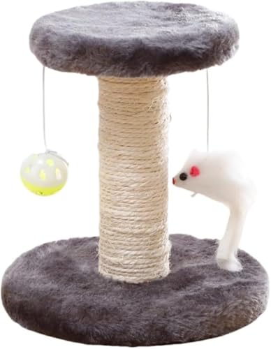 CokBlu コンパクト小型キャットタワー 子猫向け爪研ぎ付き ケージ取り付け可能 猫パンチおもちゃ付きステップ踏み台