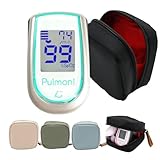 セット品 ポーチ付き ケンツメディコ パルスオキシメーター パルモニ プラス グリーン KM-350 Plus 日本製 特定保守管理医療機器認証 JIS規格適合 (ブラックポーチセット)