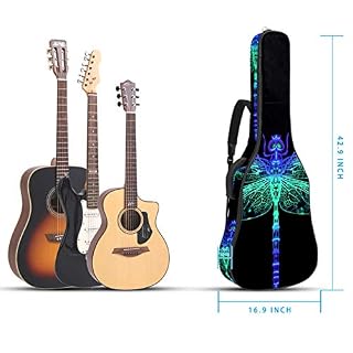 Housse pour Guitare Acoustique Libellule vert bleu Sac pour guitare électrique 10mm rembourré Housse pour Guitare… - Les Beatles, Paul McCartney, John Lennon, RIngo Starr, George Harrison Housse pour Guitare Acoustique Libellule vert bleu Sac pour guitare électrique 10mm rembourré Housse pour Guitare… – Image 5