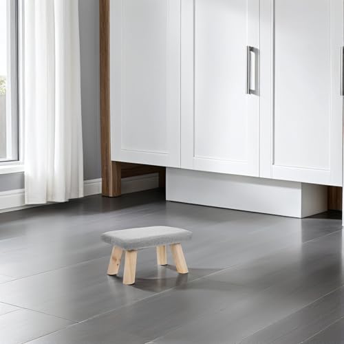 Banc de prière en bois massif gris clair aux finitions soignées - 6