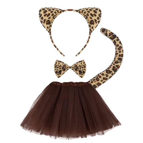 ACWOO Tierkostüm Kinder, 5-teiliges Set Mädchen Tutu Rock mit...