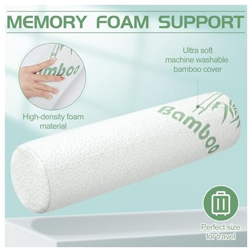 Bucherry Memory Foam Neck Roll Pillow