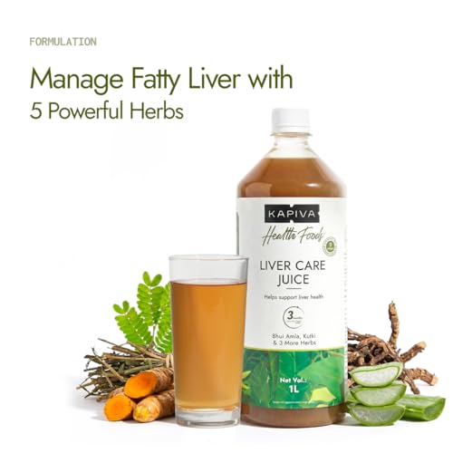 Image of Kapiva Liver Care Juice | Anti-oxidant Rich Supplement With 5 Ayurvedic Herbs to Benefit Liver Health 1L (Pack of 2)