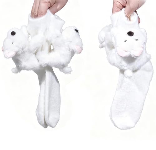 Image of Sloth Socks for Women, Cute 3D Fuzzy Socks, Christmas Stocking Stuffers