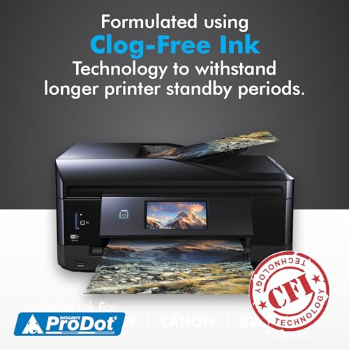Image of ProDot ProSeries Ep-664 Inkjet Ink Refill Compatible with Epson L100, L130, L210, L220, L300, L310, L350, L355, L360, L380, L485, L565, L655, L1300, L1455 Ink Tank Printers (70 ml, C /M /Y /K)