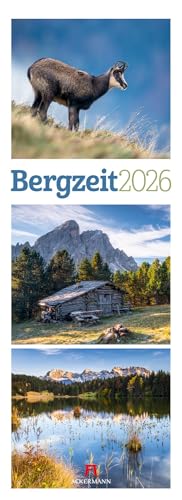 Bergzeit Triplet-Kalender 2026 | Stimmungsvoller Bergkalender im schlanken Hochformat (24x66 cm) | Triplet-Fotografie mit Bildern aus den Alpen