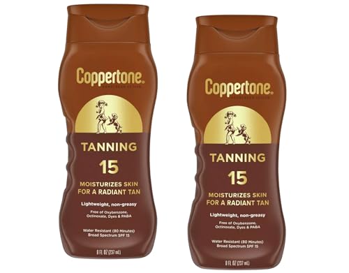 Coppertone Tanning Lotion SPF 15 8 oz (Pack of 2)