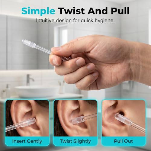 Image of Reusable Sticky Ear Cleaning Stick Ear Wax Removal Tool (3 Set-72 Pcs)