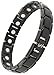 Smarter LifeStyle Elegant Titanium Magnetic Anklet for Men and Women - Adjustable Bracelet Length with Sizing Tool for Perfect Fit, Magnetic Ankle Bracelet (Black)