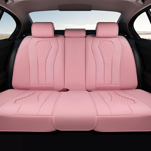 Image of Coverado Car Seat Covers, Back Car Seat Cover, 3-Pieces Leather Seat Cover, Luxury Car Seat Cushion, Luxury Seat Cover Seat Protector Universal Most Cars Trucks SUV