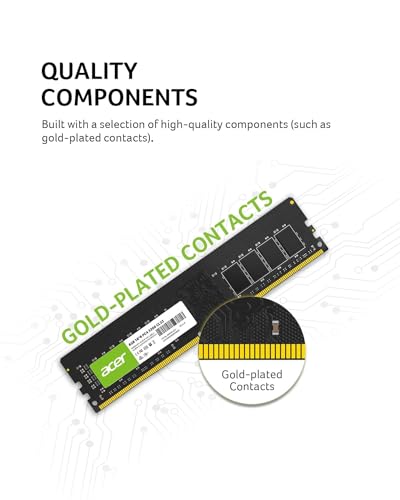 Image of Acer UD100 U-DIMM 3200MHz 16GB 19-19-19-43 2R*8 Desktop RAM, Black