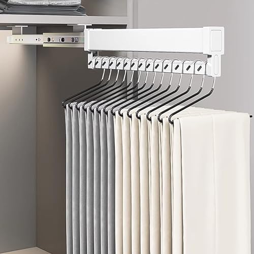 Pantalons extensibles rack de rangement 20cmx9cm alliage pour placard étroit