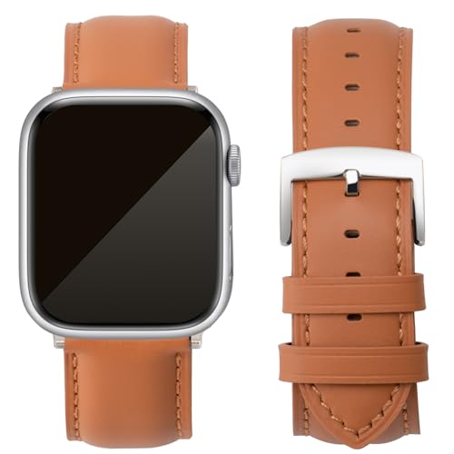 CORROPELLE Leather Watch Bands Compatible with Apple Watch 41mm 40mm 38mm for Men Women, Top Grain Leather Replacement Band Watch Straps Compatible with iWatch Series 9 8 7 6 5 4 3 2 1 SE SE2