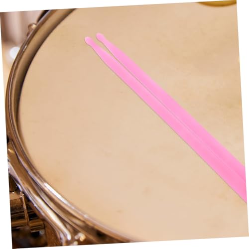 Baquetas ibasenice, 1 par, luminosas para batería y percusión, construcción de nailon, agarre ergonómico, color rosa fluorescente miniatura 7