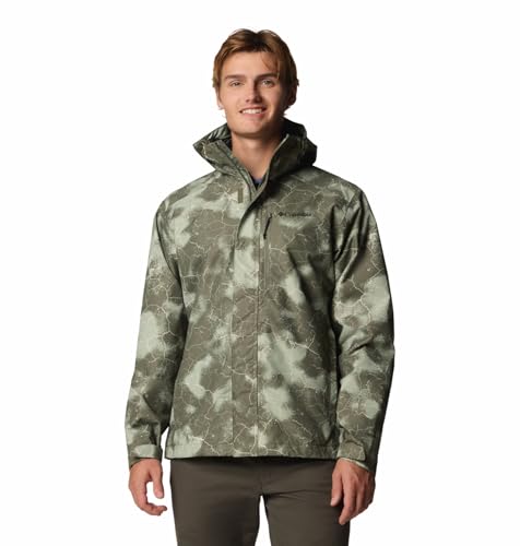 Image of Columbia Men Omni-Tech Hikebound II Printed Hiking and Trekking Waterproof Rain Jacket