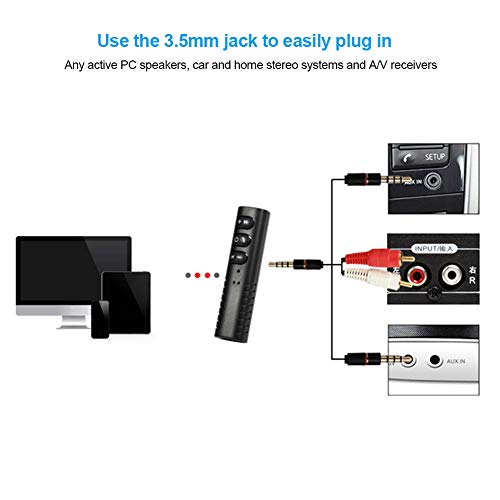 Bluetooth 4.1-ontvanger Lavalier Clip-on Design Audio-ontvanger 3,5 mm AUX Stereo Handsfree auto-adapter - Image 7