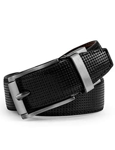 Steve Madden Mens 30Mm Perforated Reversible Belt (Big Kids) Black/Brown Sm (22-24 Big Kids) One Size #TOP3