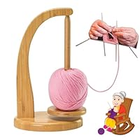 Houten garenhouder, wolwikkelaar, magnetische wollen bolhouder, roterende magnetische wollen bolhouder, haakcadeau voor breiliefhebbers