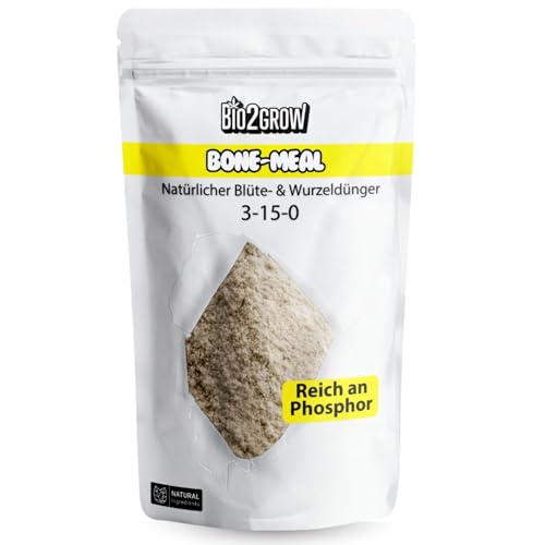 Bio2grow Bonemeal 500g Organischer Knochenmehl Dünger für Pflanzen Reich an Phosphor & Kalzium Ideal für Garten Blumen & Gemüse