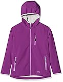 Eono Essentials, giacca soft shell con cappuccio inamovibile, per bambini, colore Púrpura, 140|Giacca invernale