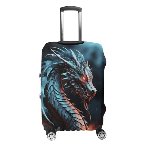 Travel Luggage Cover Elastic Suitcase Protector Anti-Scratch Washable Dragon Luggage Sleeve Tsa Approved Carry on Covers Baggage Cover Fits 18-32 Inch Luggages4