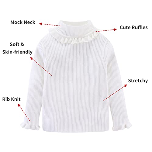 Mud Kingdom Girls Mock Neck T-Shirt Cute Ruffled Undershirt2