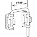 Prime-Line S 4378 Sliding Door Loop Lock, 1-7/16 In., Diecast Construction, Nickel Plated (Single Pack)
