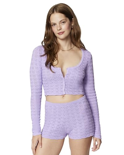 Image of Florence by Mills Women's Le Pointelle Crop Cardi Top