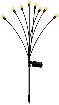 Sakar Solar Firefly Lights, Solar Outdoor Lights Garden Lights Outdoor Waterproof, Firefly Lights Solar Outdoor, Starburst Swaying Garden Lights for Path Fence (Pack of 1).