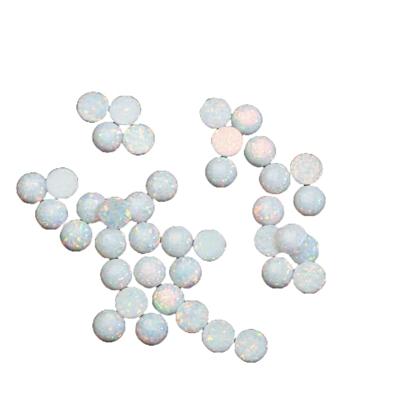 3MM White Opal,50Pcs Cabochon AAA Quality White Opal,50Pcs ROUND Cabochon Ethiopian Opal Cabochon Natural welo opal multi fire opal loose Gemstone For Jewelry Making