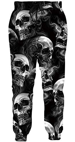 Loveternal Hipster Hose Herren Schädel Jogginghose 3D Druck Skull Sweatpants Sport Hosen Casual Baggy Jogginghose L Loveternal Hipster Hose Herren Schädel Jogginghose 3D Druck Skull Sweatpants Sport Hosen Casual Baggy Jogginghose L