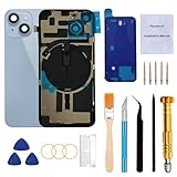 Perzework Rear Back Glass Replacement for iPhone 14 Plus 6.7-inches with Reparing Toolkit and All Necessary Parts (Blue)