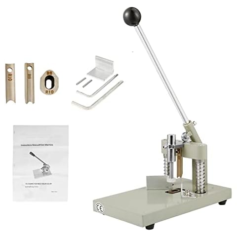 IRONWALLS Corner Rounder Cutter Machine, R6mm R10mm 1.2”/ 30mm Thickness Heavy Duty Paper Corner Cutter Punch with Paper Holding Device, Steel Metal Commercial Corner Punch for Office Business Cover