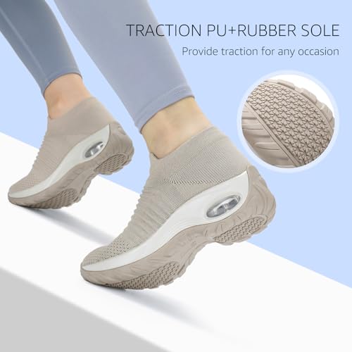 Image of STQ Walking Shoes for Women Slip on Sock Sneakers Non Slip Air Cushion
