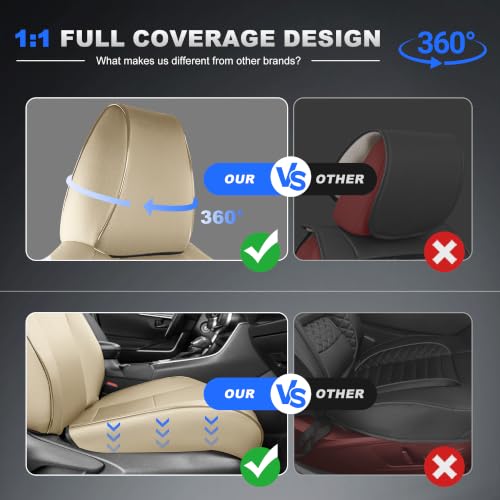 Image of AOMSAZTO Custom Fit Seat Covers for Toyota RAV4 2019-2025 Front&Rear Kit