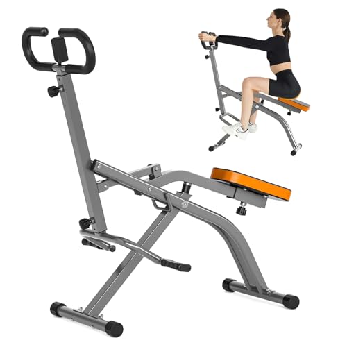 Image of NAYSAYE Squat Assist Trainer, Squat Machines Rowing Machine with Adjustable Resistance Bands LCD Display, Foldable Exercise Trainer with 265LBS Loading Capacity for Home Office