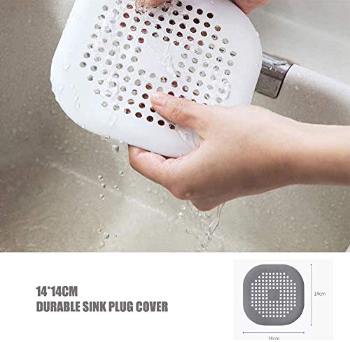 NOTSEK Shower Drain Covers, Silicone Tube Drain Hair Catcher Stopper with sucker for Bathroom Kitchen, Rubber Bathtub Sink Strainer Plug Filter Trap Home Drain Protectors